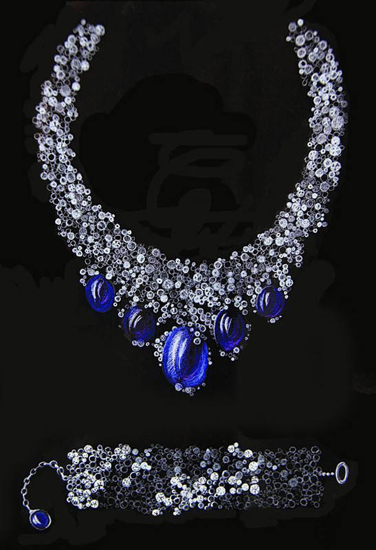 藝術與商業(yè)的交融 珠寶首飾素描彩鉛手繪的開發(fā)與銷售之路